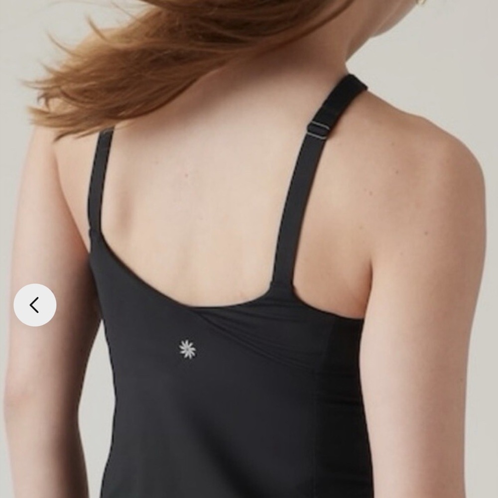Athleta Crossed Tankini Swim Top, Small - Picture 2 of 6